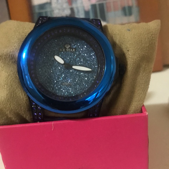 NWT Iced out blue watch - Picture 3 of 4